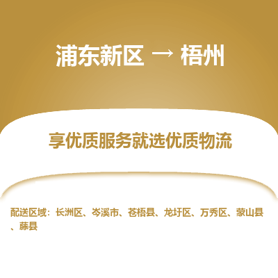 浦东新区到梧州物流公司|浦东新区到梧州货运专线