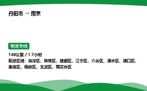 丹阳市到南京物流公司/整车零担(全境一站达)