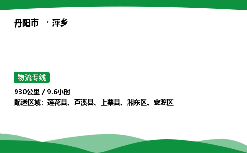 丹阳市到萍乡物流公司/整车零担(全境一站达)