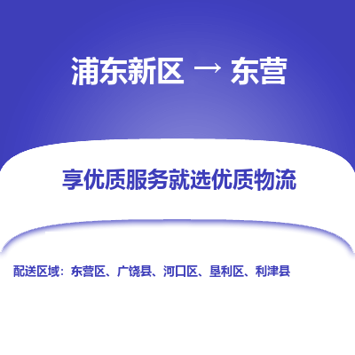 浦东新区到东营物流公司|浦东新区到东营货运专线