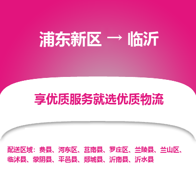 浦东新区到临沂物流公司|浦东新区到临沂货运专线